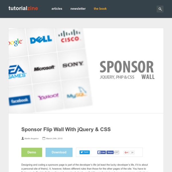 Sponsor Flip Wall With jQuery & CSS