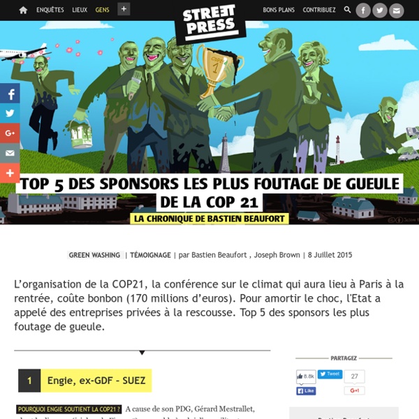 Top 5 des sponsors les plus foutage de gueule de la COP 21