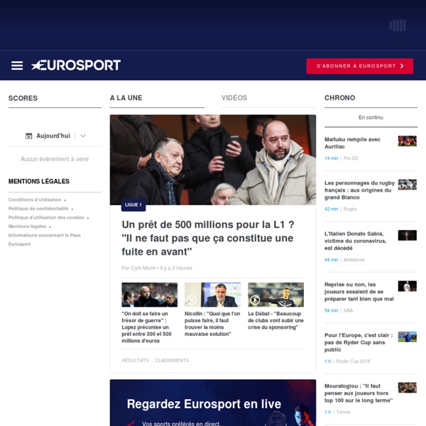 Sport en direct, Match en direct, infos sport en temps réel - Eurosport