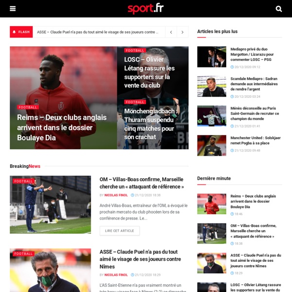 Sports en direct sur Sport.fr : football, rugby, tennis, basket, auto-moto, cyclisme, golf