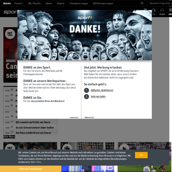 Wird SPORT1 - TV, Online, Mobile auf www.sport1.de
