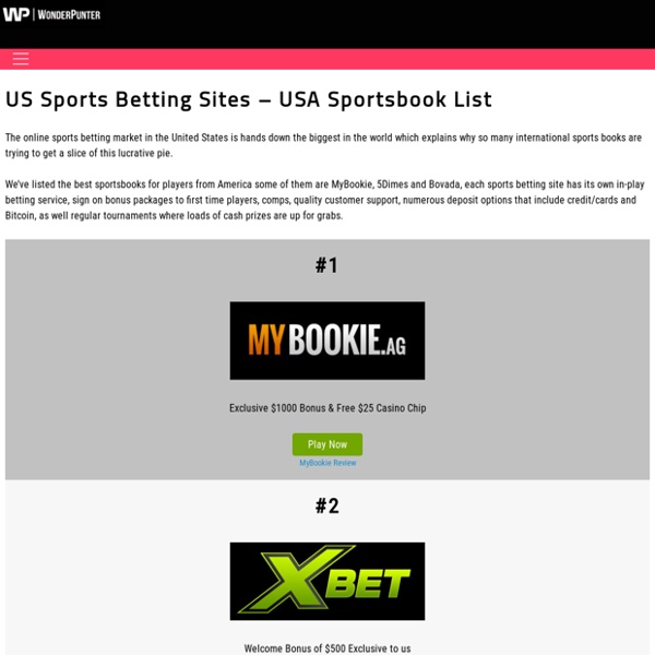 US Sports Betting Sites - USA Sportsbook List
