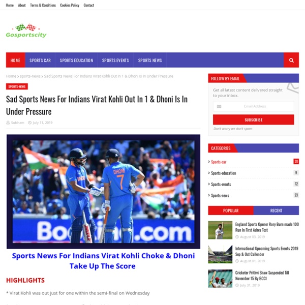 Sad Sports News For Indians Virat Kohli Out In 1 & Dhoni Is In Under Pressure
