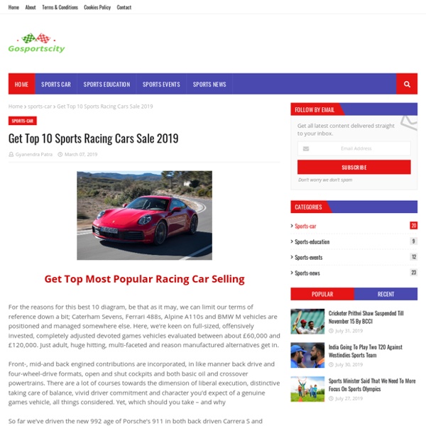Get Top 10 Sports Racing Cars Sale 2019