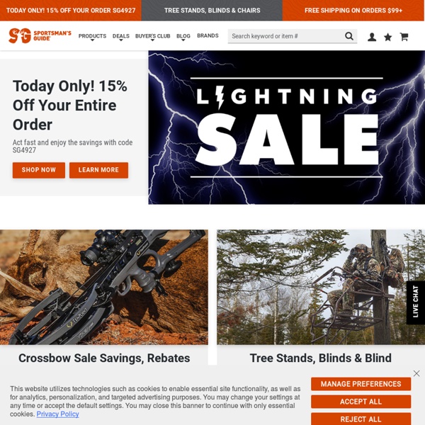 Sportsman's Guide - Discount Hunting Gear, Discount Hunting Boots, Discount Shoes, Discount Ammunition, Discount Ammo, Discount Boots, Military Surplus, Outdoor Gear at The Sportsman