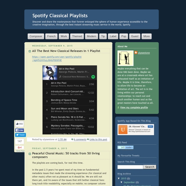 Spotify Classical Playlists
