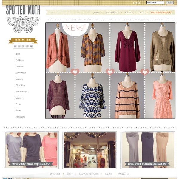 Spotted Moth, Chic and sweet clothing and accessories for women