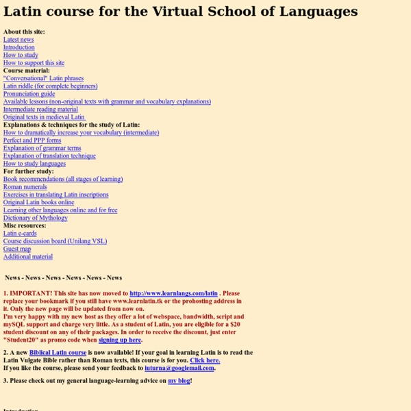 Sprachprofi - Free online Latin course (lessons in classical Latin for guided self-study)