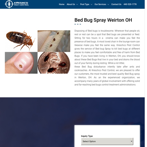Bed Bug Spray Weirton OH - Kreshco Pest Control
