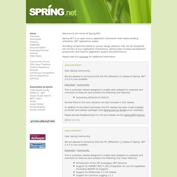 Spring.NET - Application Framework