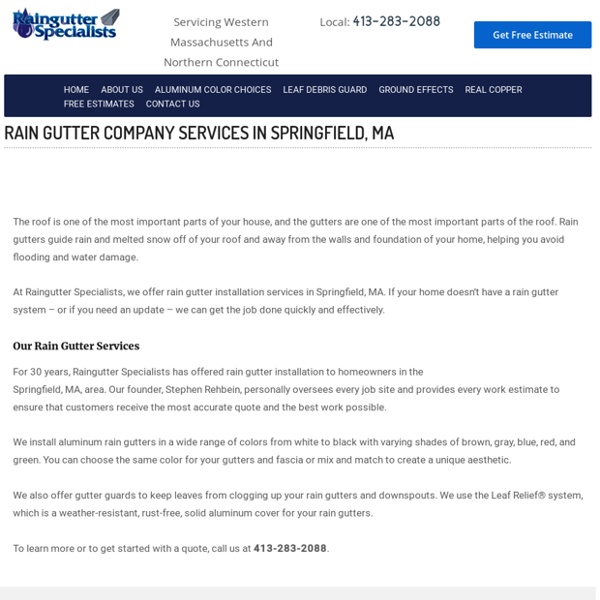 Gutter Company Services in Springfield, MA