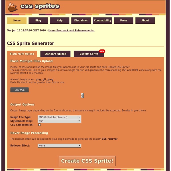 CSS Sprites - Online CSS Sprite Builder / Generator