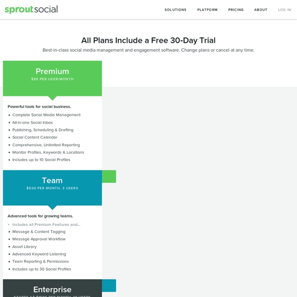 Sprout Social Pricing & Plan Details