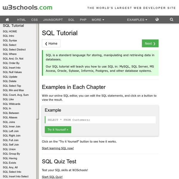 SQL Tutorial
