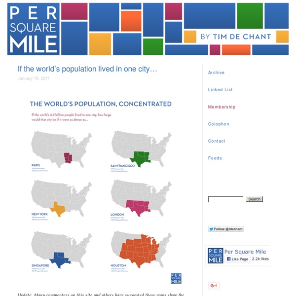 If the world’s population lived in one city… « Per Square Mile