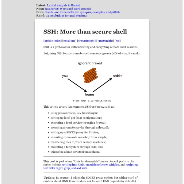 SSH tricks