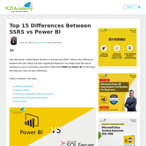 SSRS vs Power BI : 15 Differences You Should Know | Pearltrees