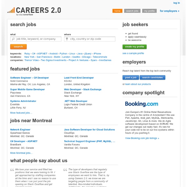 Stack Overflow Careers 2.0