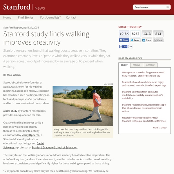 Study finds walking improves creativity