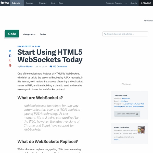 Start Using HTML5 WebSockets Today