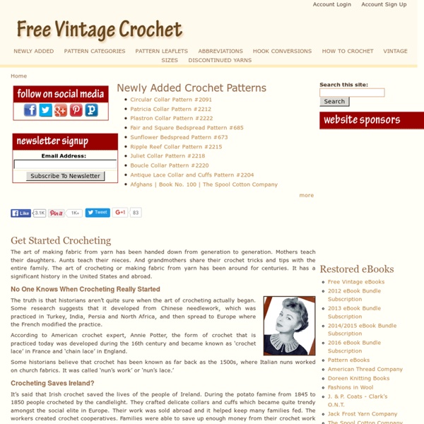 Free Vintage Crochet Patterns