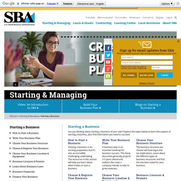 Small Business Administration - Choose a Structure