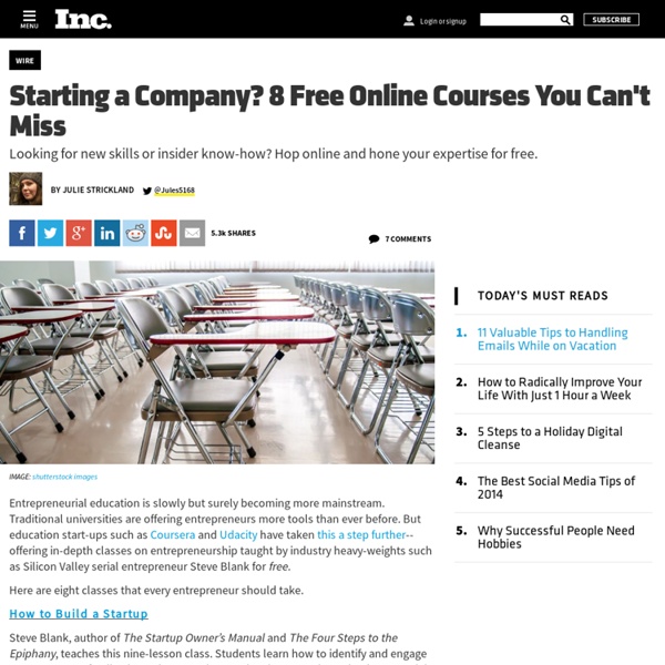 Starting a Company? 8 Free Online Courses You Can't Miss