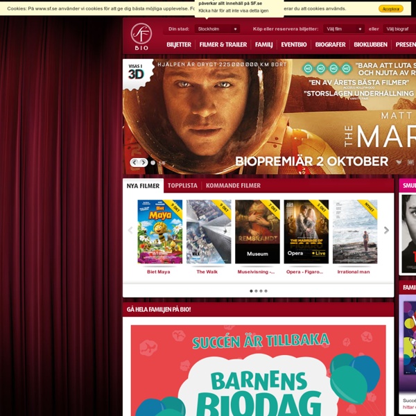 Välkommen till sf.se, Sveriges största sajt för film på bio.