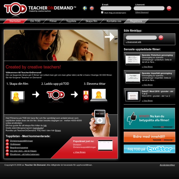 Startsidan - Teacher on Demand