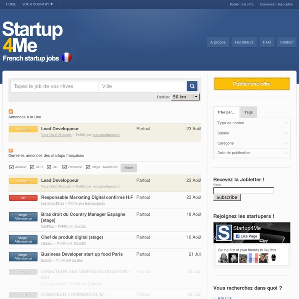 France - Le site emploi des startups
