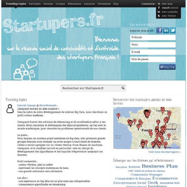 Startupers.fr, le réseau de convivialité entre startupers