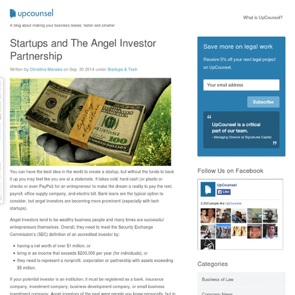 Startups and The Angel Investor Partnership