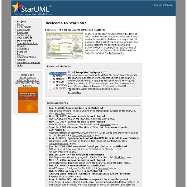 StarUML - The Open Source UML/MDA Platform