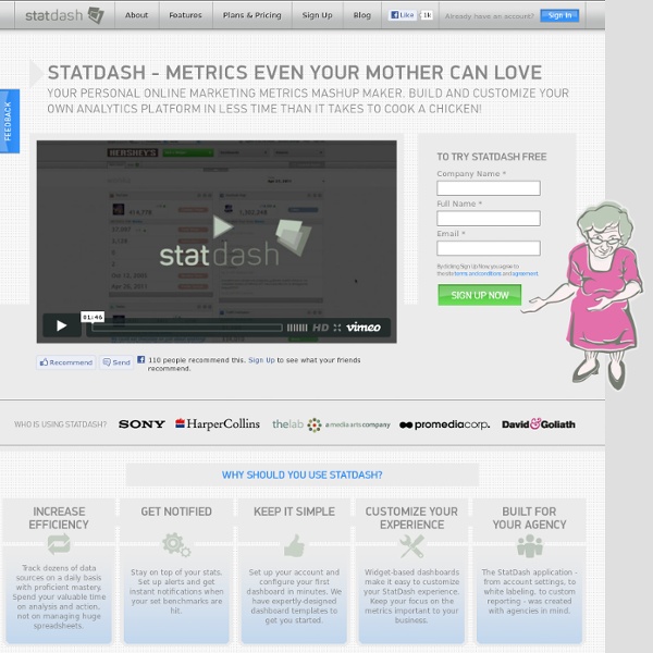 Statdash - metrics even your mother can love