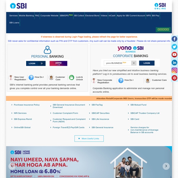 Welcome to OnlineSBI