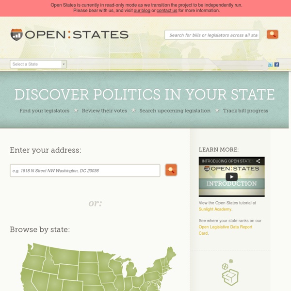 Open States: discover politics in your state - Open States
