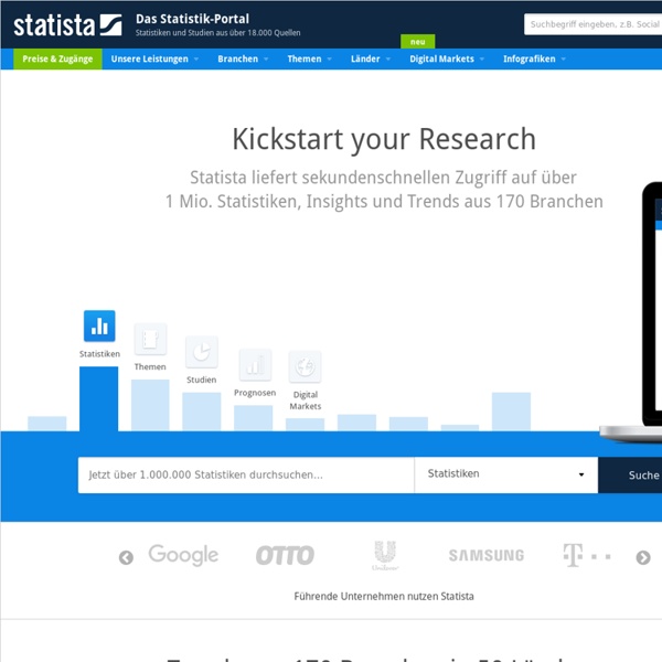 Statista - das Statistik-Portal: Statistiken, Marktdaten & Studien