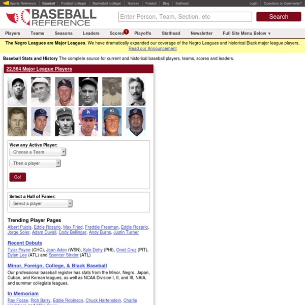 Baseball-Reference.com - Major League Baseball Statistics and History