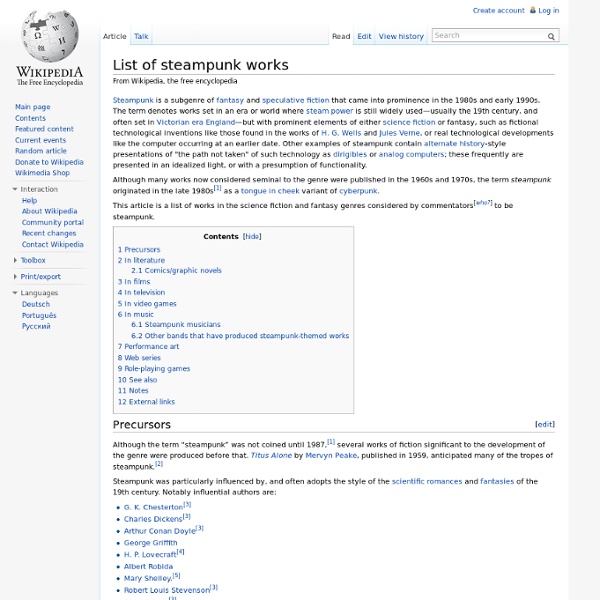 List of steampunk works
