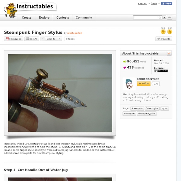 Steampunk Finger Stylus