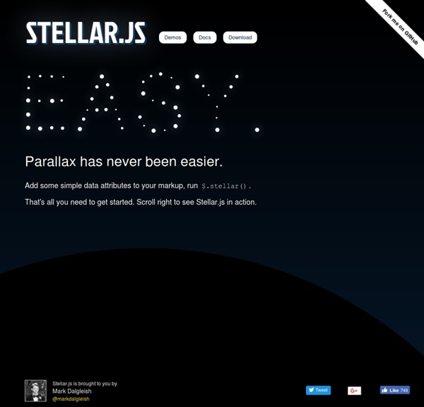 Stellar.js 提供任何滾動元素的視差滾動效應。