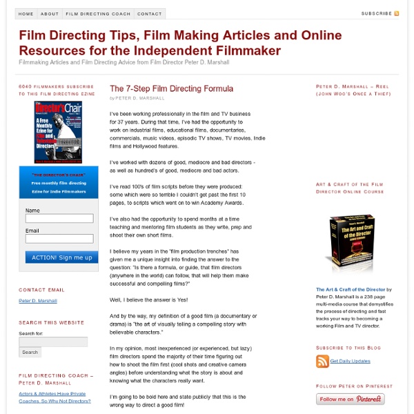 Film Directing and Film Making Tips for the Independent Filmmaker &... - StumbleUpon
