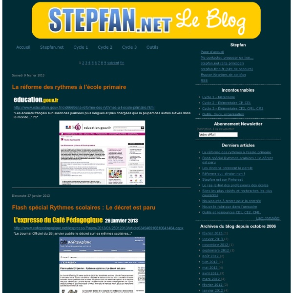Stepfan : le blog des nouveautés de STEPFAN.NET