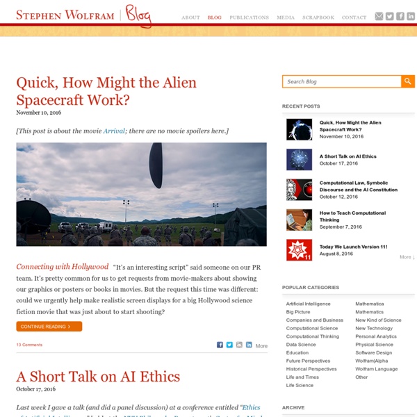 Stephen Wolfram Blog