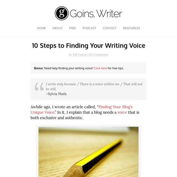 10 Steps to Finding Your Writing Voice