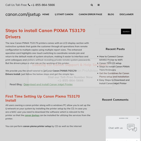 Steps to install Canon PIXMA TS3170 Drivers