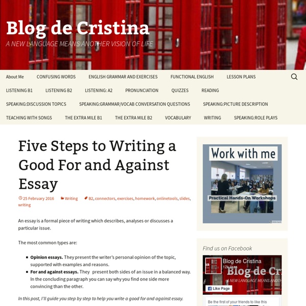 Five Steps to Writing a Good For and Against Essay