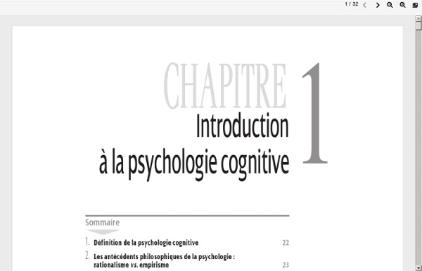 Introduction à la psycho cognitive