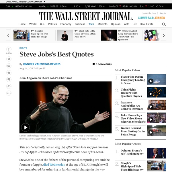 Steve Jobs’s Best Quotes - Digits
