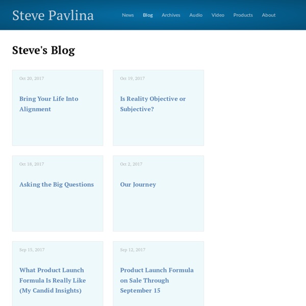 Steve's Blog